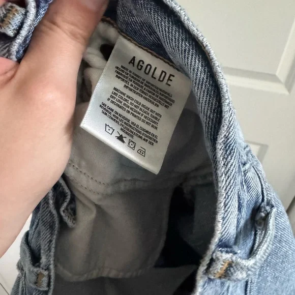 Agolde womens Relaxed straight legJeans in Light Blue - Picture 7 of 8